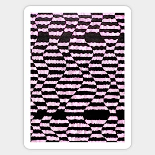 Pink and black doodle pattern drawing art Sticker